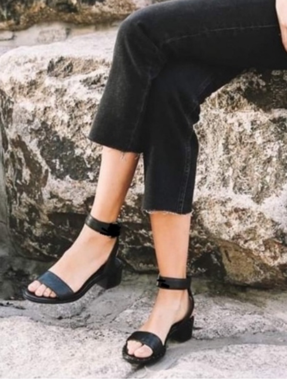 Frye Women's Black Ankle-Strap Sandals